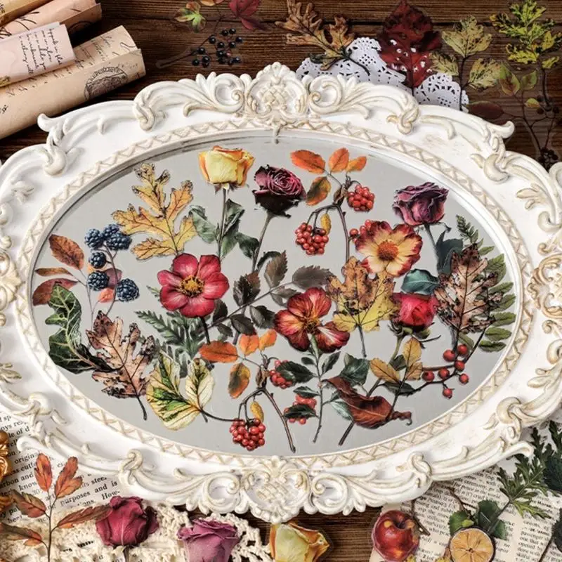 Pegatina decorativa flores planta Pegatina álbumes recortes para planadores laptops portada del teléfono - imagen 4