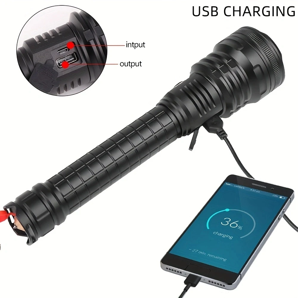 40W 5000 lúmenes XHP90 LED Zoom linterna más potente USB recargable de alta potencia patrulla al aire libre Camping caza senderismo antorcha - imagen 4