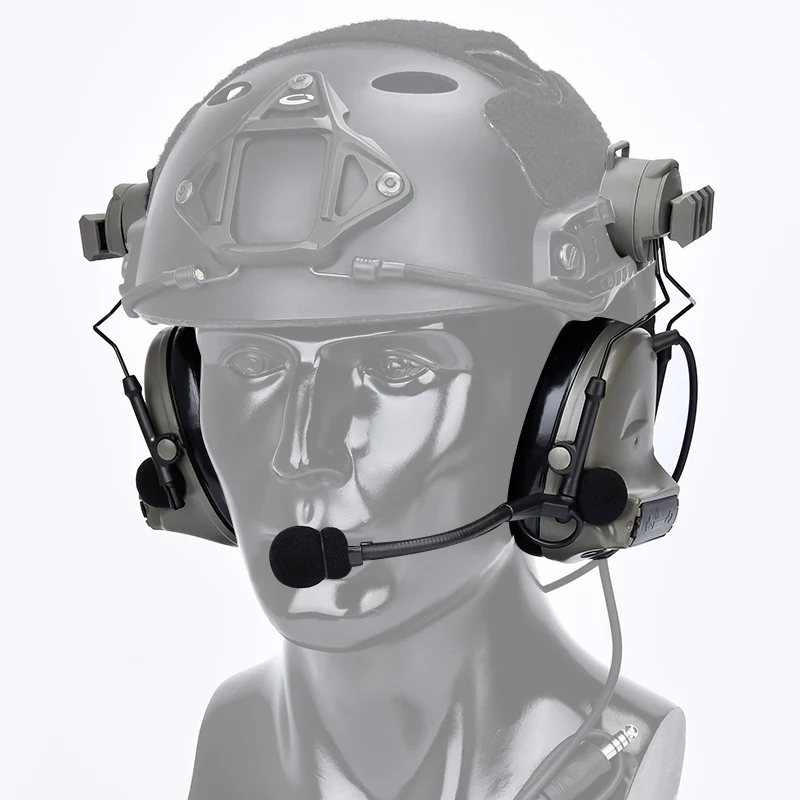 Comta II-auriculares tácticos para tiro, cascos militares rápidos con reducción de ruido U94 PTT, para caza al aire libre, adaptador de arco - imagen 4