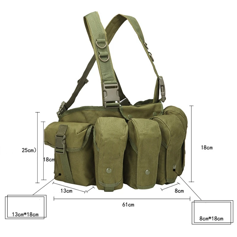 Chaleco táctico Ak47, aparejo para el pecho, equipo militar, armadura corporal para Paintball Airsoft, chaleco de caza al aire libre, bolsa para revistas Molle - imagen 3