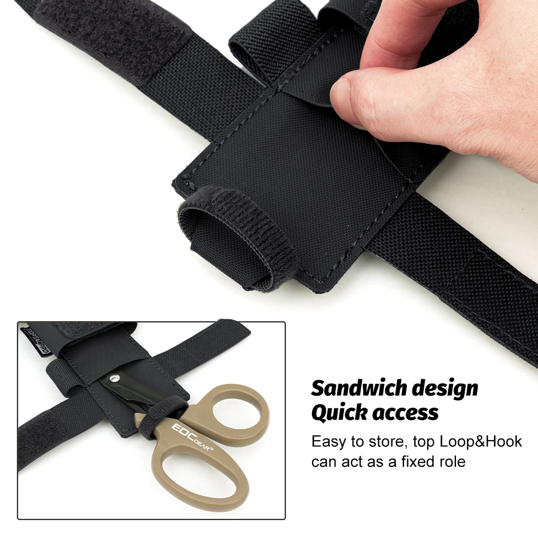 TOPTACPRO bolsa de torniquete táctico bolsa de cizalla para traumatismos soporte de tijera Molle 8525 - imagen 5