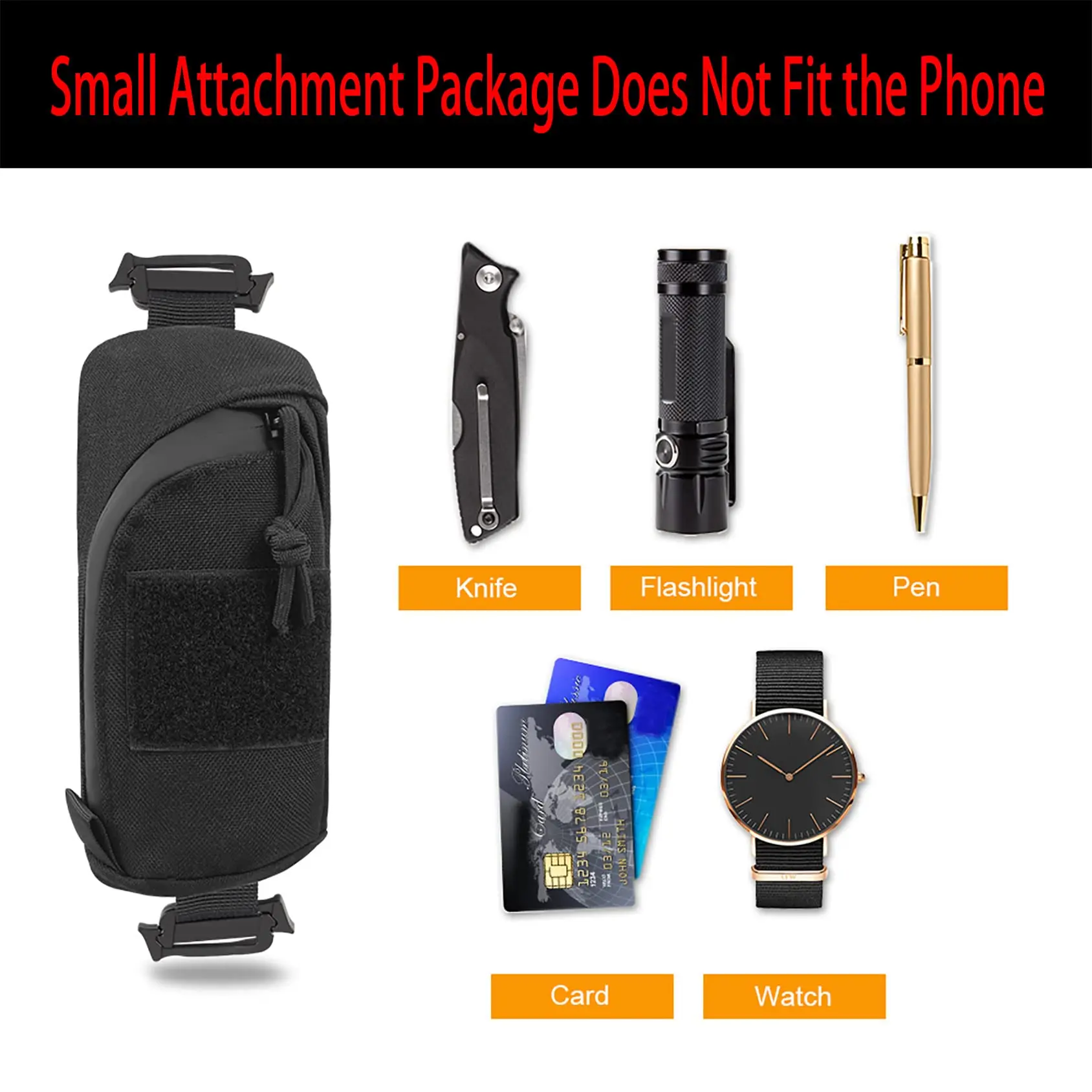 Bolsa de accesorios con correa para el hombro para mochila, bolsa táctica Molle, bolsillos para herramientas EDC militares multifuncionales, bolsas compactas pequeñas - imagen 4