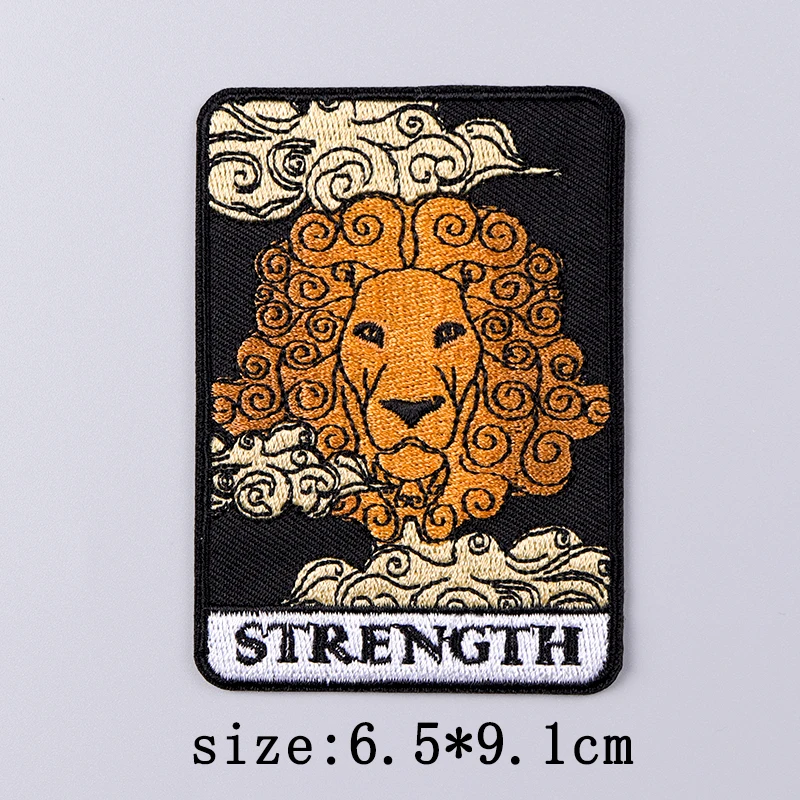 Parche de tarjeta de adivinación, parches bordados para planchar para ropa, parches termoadhesivos para ropa, costura de Tarot/insignia de parche Fusible - imagen 3