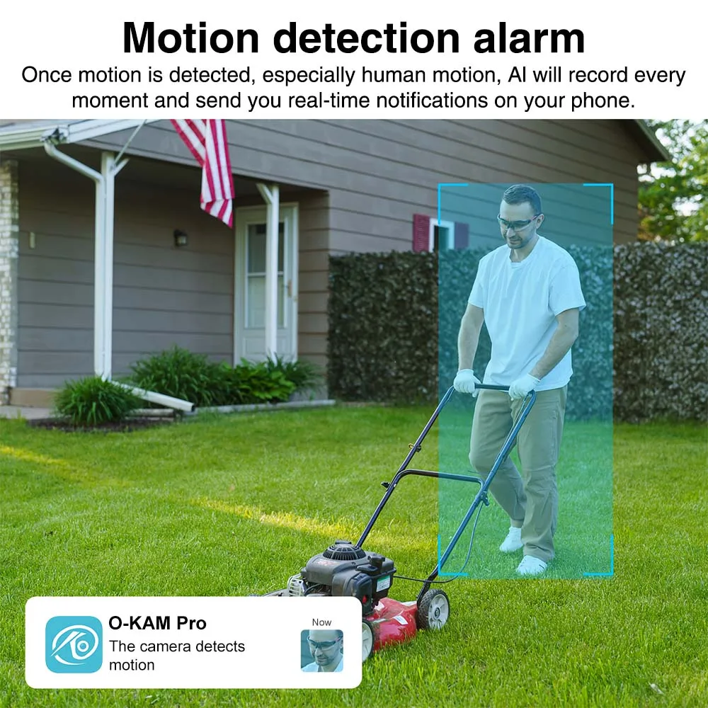 Cámara de seguridad WiFi visión nocturna con micrófono y alarma - imagen 3