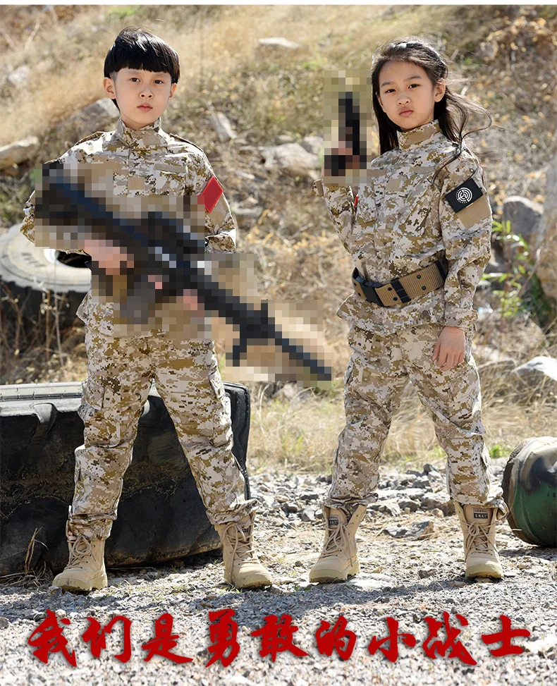 Conjunto de Extensión de entrenamiento para niños, traje de supervivencia de campo Cs Mc todoterreno, campamento de verano al aire libre, camuflaje para niños - imagen 4