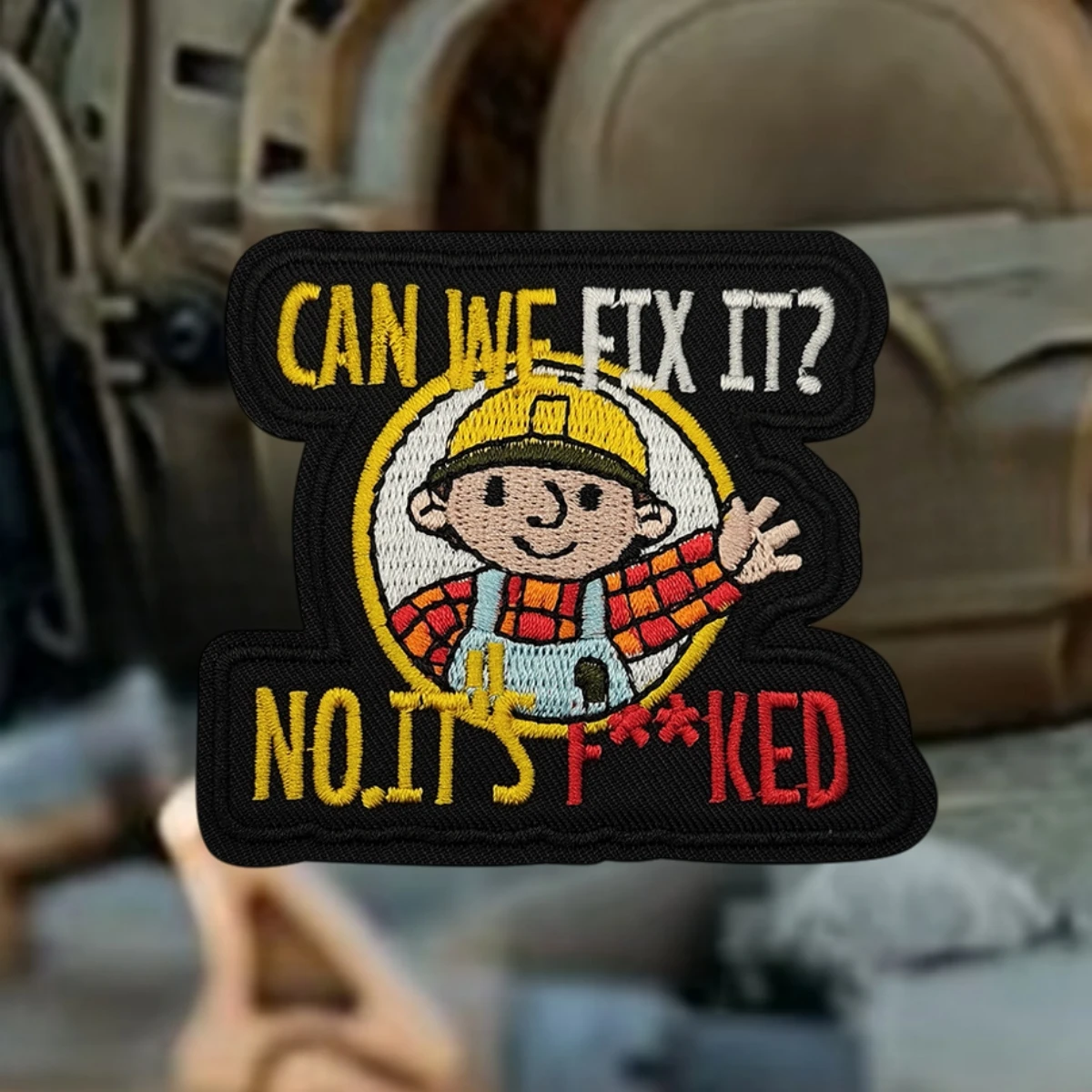 "¿Puede arreglo?" Parche táctico de moral de reparador, parches bordados con gancho y bucle, mochila, pegatina personalizada del ejército militar - imagen 4