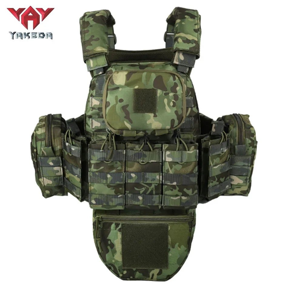 YAKEDA-chaleco táctico portador de placa para caza al aire libre, chaleco protector de hombro ajustable, portador Airsoft - imagen 4