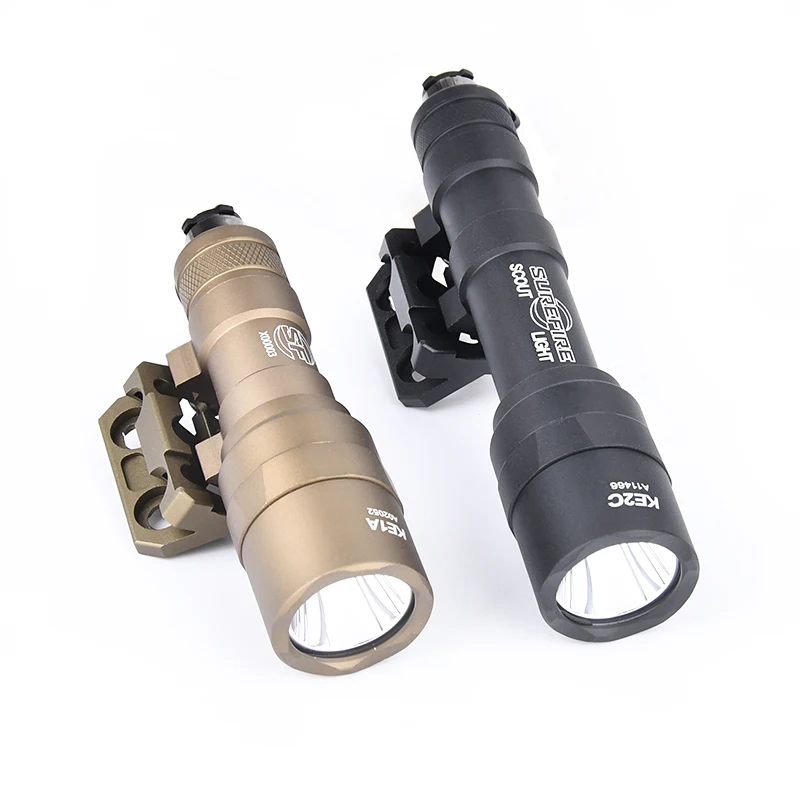WADSN-linterna M300 M600 Sureifr M300C M600U para arma de caza Airsoft, luz de explorador, Base de Metal de 45 ° para MLOK Keymod 20MM Picatinny - imagen 4