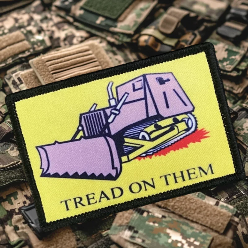 Parche de banda de rodadura Killdozer, insignia de moral táctica, gancho y bucle estampado, mochila militar, ropa, pegatina decorativa, brazalete - imagen 5