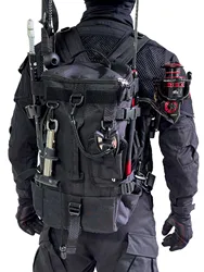 Mochila de pesca con soporte para caña de gran capacidad y senderismo