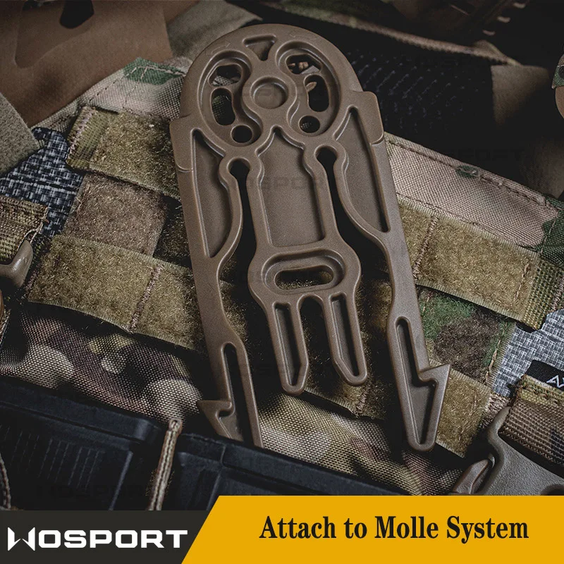 Placa de liberación rápida Molle táctica, adaptador de plataforma para funda de pistola, Kit de sistema de bloqueo rápido con QLS 19 22, chaleco de aparejo de pecho - imagen 5