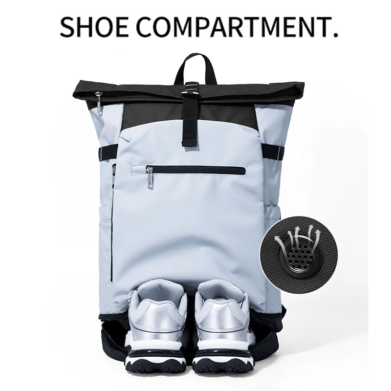 Mochila para raquetas de tenis y bádminton, entrenamiento deportivo al aire libre, mochila de viaje para acampar, zapatos de bolsillo, bolsa para libros para ordenador portátil para estudiantes en seco y húmedo - imagen 3