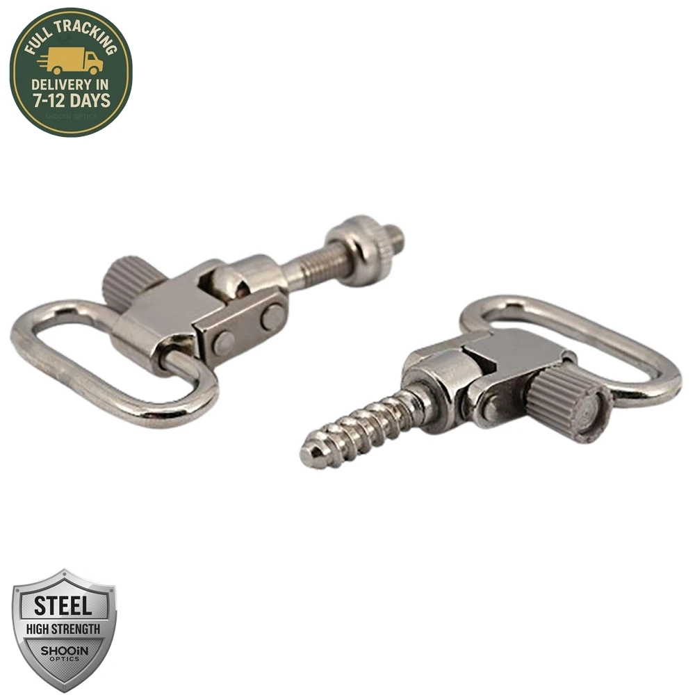 Sparta Bright Silver Sling gira bloqueo desmontable rápido para la mayoría de los rifles de caza correa de hombro de 1 pulgada - imagen 3