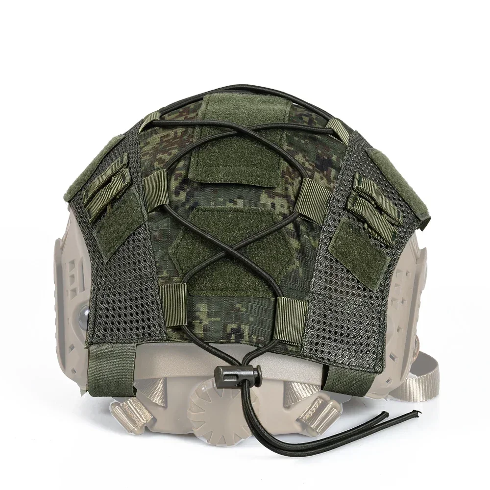 Funda de casco Militar para Fast MH PJ BJ OPS-Core, cubierta de casco táctico para Airsoft Paintball, camuflaje con cordón elástico, 10 piezas - imagen 5