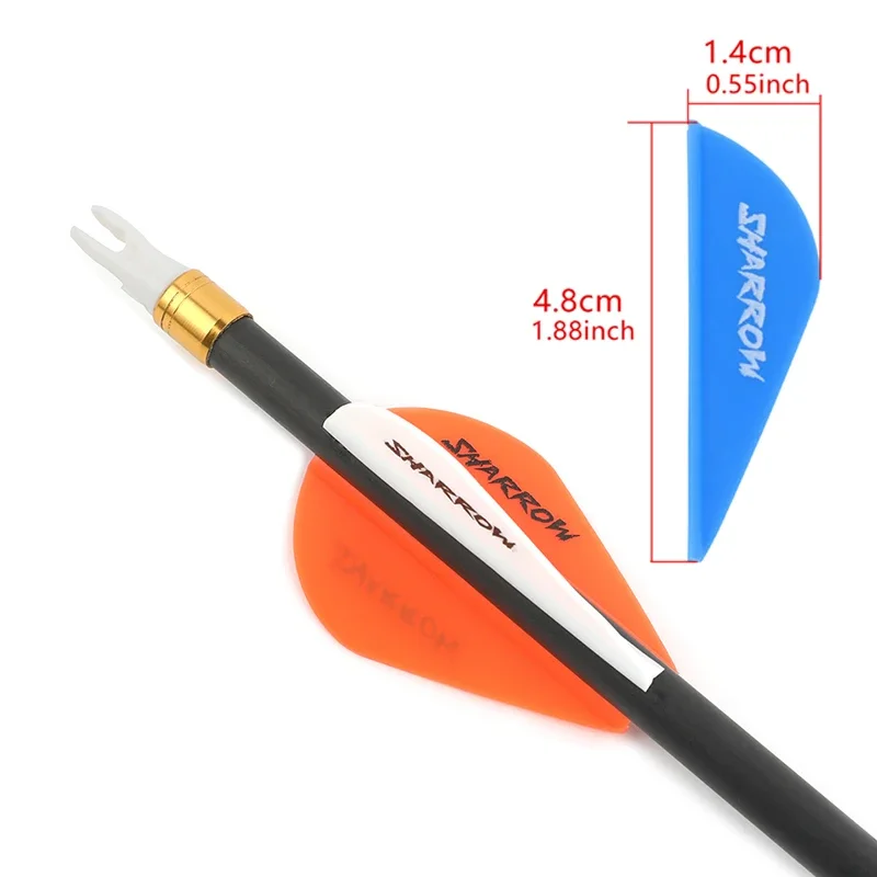 30/36/50/72 Uds plumas de flecha 2 pulgadas Fletching Fletches de goma paletas de plástico eje de flecha DIY arco caza accesorios de tiro - imagen 4