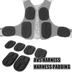 Juego de acolchado de arnés AVS, almohadilla especial táctica para marco trasero del sistema de transporte de arnés AVS, paquete de 6