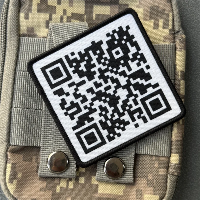 Parche impreso "Código QR", insignia de moral táctica, gancho y bucle, mochila militar, ropa, accesorios decorativos, pegatina, brazalete - imagen 3