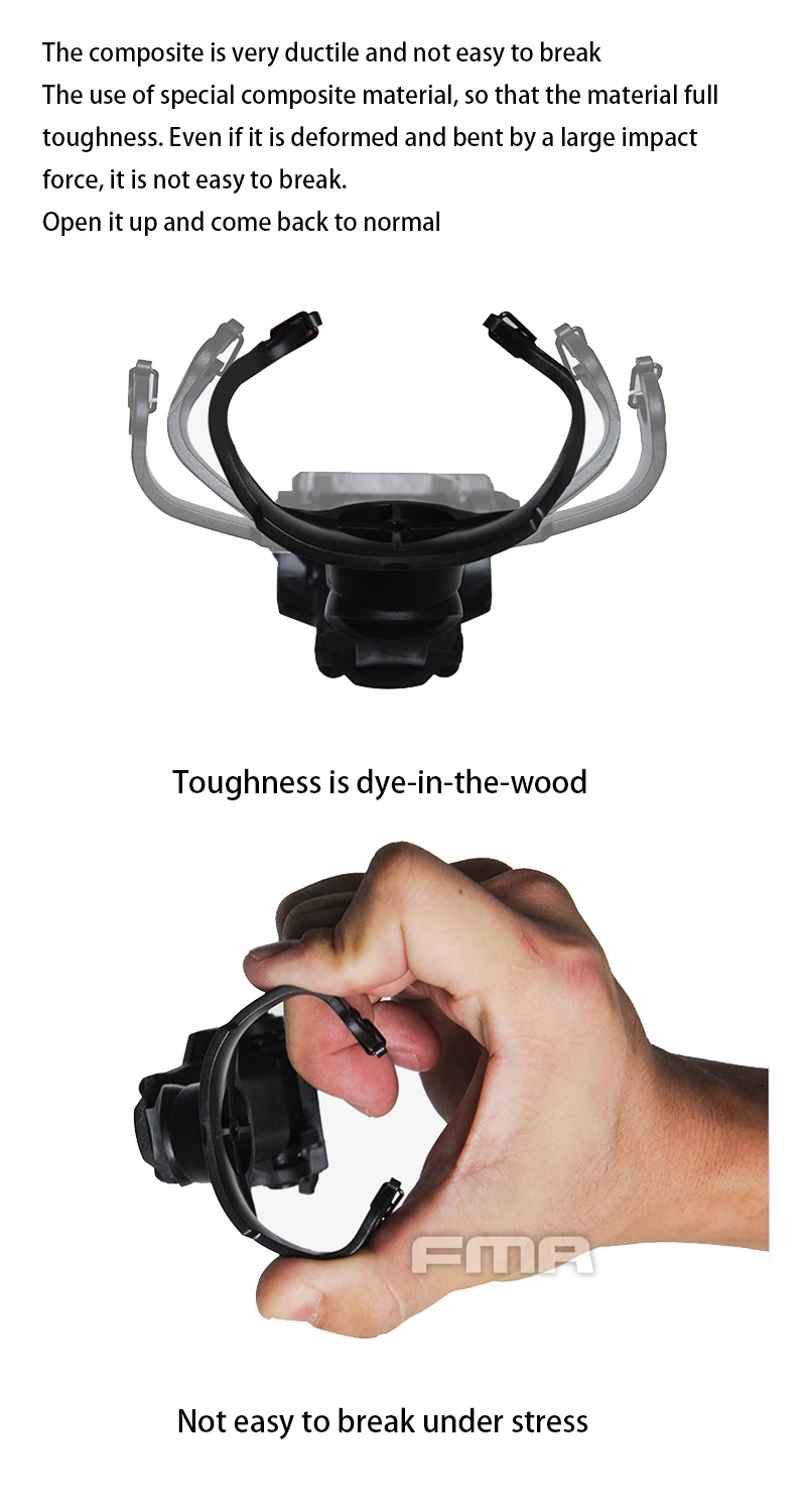 Soporte abatible FMA para auriculares PELTOR COMTAC y AMP