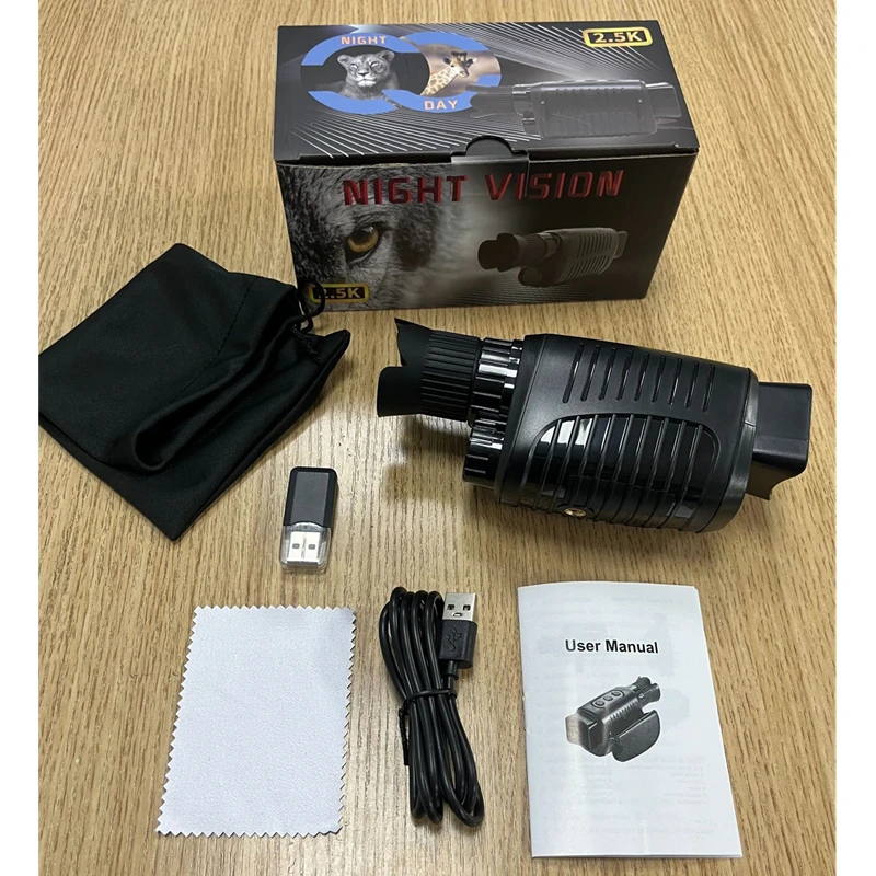 Dispositivo de visión nocturna Monocular con Zoom de luz Digital 5X, cámara infrarroja HD de 1080P, telescopio de caza, búsqueda al aire libre, oscuridad completa, 300m - imagen 3