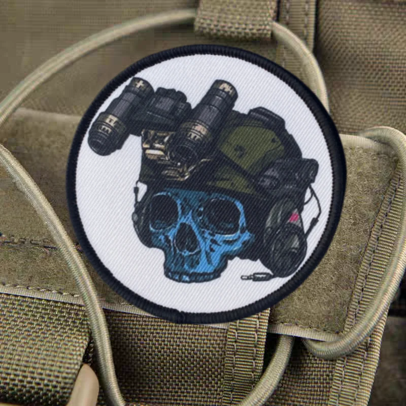 Gafas de visión nocturna, observadores, parches de impresión táctica, esqueletos, insignias de moral militar, mochilas, pegatinas de decoración de ropa - imagen 5