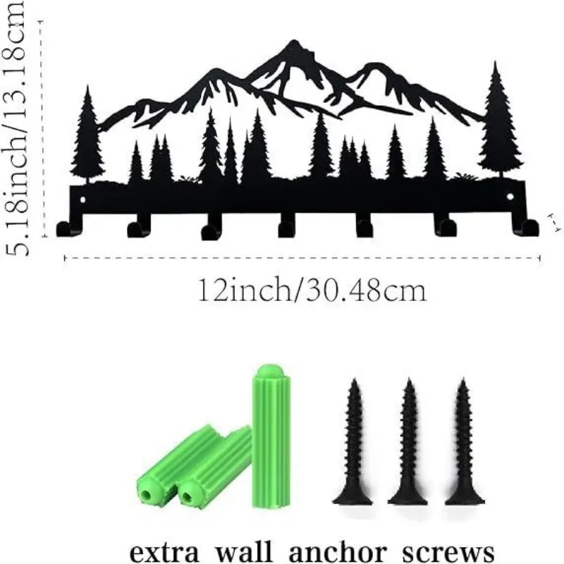 Gancho para llaves de hierro forjado, colgador de pared - imagen 2