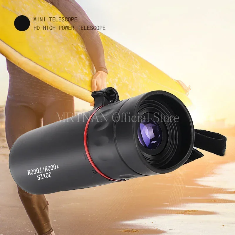 Monocular telescopio de bolsillo con zoom óptico para aire libre