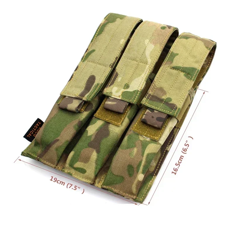 Bolsa para revistas Airsoft MP5 MP7, bolsa táctica Modular Molle Triple Mag, portador de placa de caza para bolsa superior abierta KRISS - imagen 4