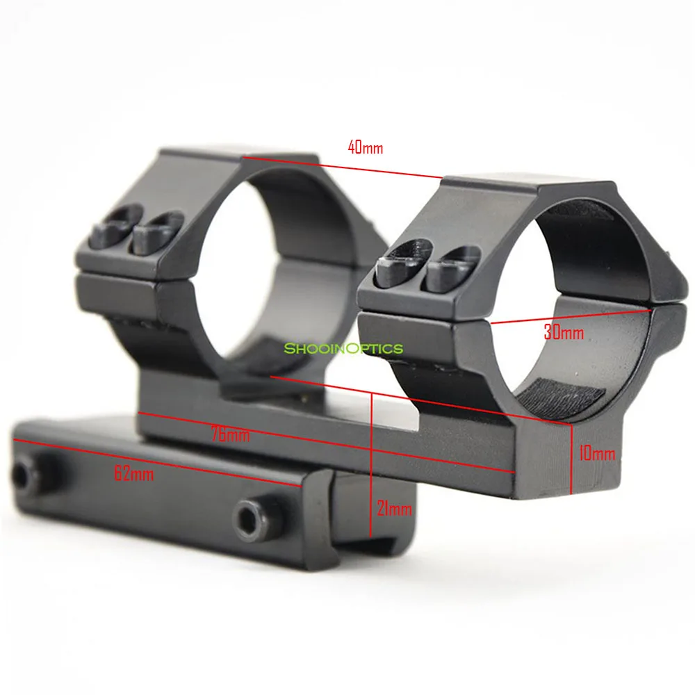 Shooin Optics Scope Anillo de tubo de 1 pulgada y 30 mm Base de montaje en cola de milano voladiza integrada de una pieza y 11 mm - imagen 5