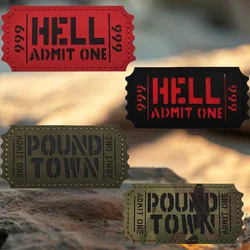 Parche de impresión reflectante 3D, insignia de moral de TOWN HELL, brazalete de Alasto Hell, mochila, pegatinas decorativas, parches para ropa