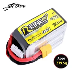 Batería LiPo 6S TATTU R-LINE 22,2V 1300mAh 95C XT60 FPV RC drone