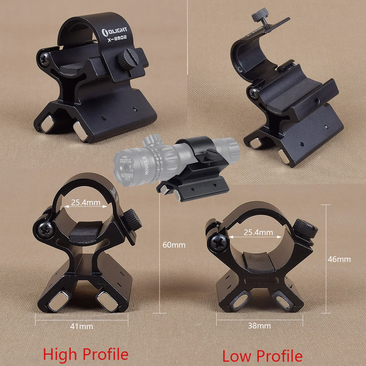 Nuevo alcance magnético, anillo de montaje de 25,4mm, soporte magnético para linterna, soporte fuerte, mira telescópica, soporte para linterna, accesorios de caza - imagen 3