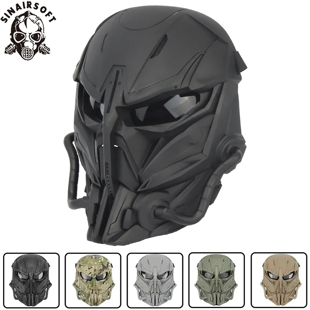 SINAIRSOFT-mascarilla táctica Airsoft Punisher II CS, protección facial completa, entrenamiento de combate, caza, Paintball, máscaras de tiro