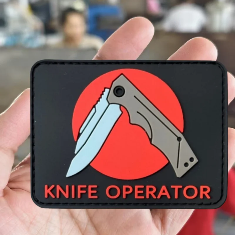 Parche de PVC para operador de cuchillos, chaleco táctico, sombreros con gancho y bucle, insignia de moral, mochila, pegatinas decorativas, parches para brazalete para ropa - imagen 5