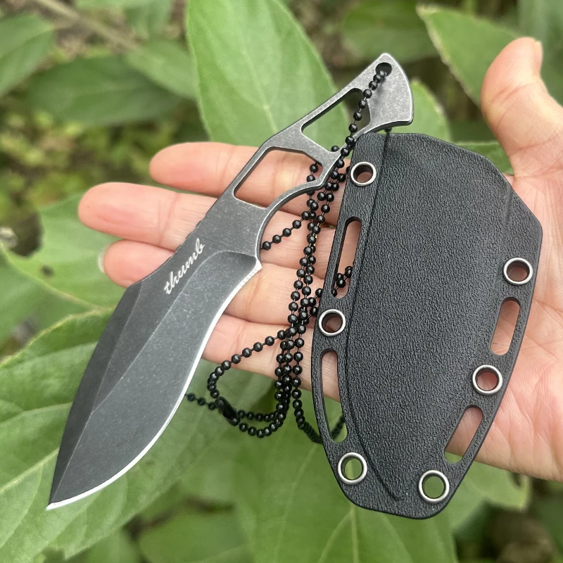 Cuchillo de supervivencia de desierto negro con cuchillo de Camping táctico recto de madera para naturaleza y supervivencia - imagen 2