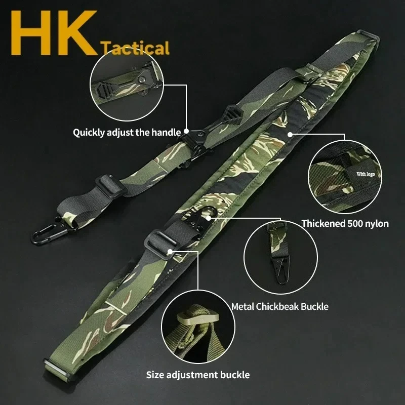 Correa táctica de liberación rápida para Rifle, correa de hombro de nailon ajustable de 2 puntos, accesorios de caza Airsoft M4 AK Ar15 - imagen 3