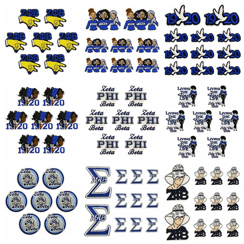 10 unids/lote parche bordado de chica negra parches para planchar para ropa parches termoadhesivos para coser apliques insignias Fusibles