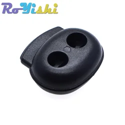 Tapón bloqueador de cables negro clip palanca 18x19x6.5mm