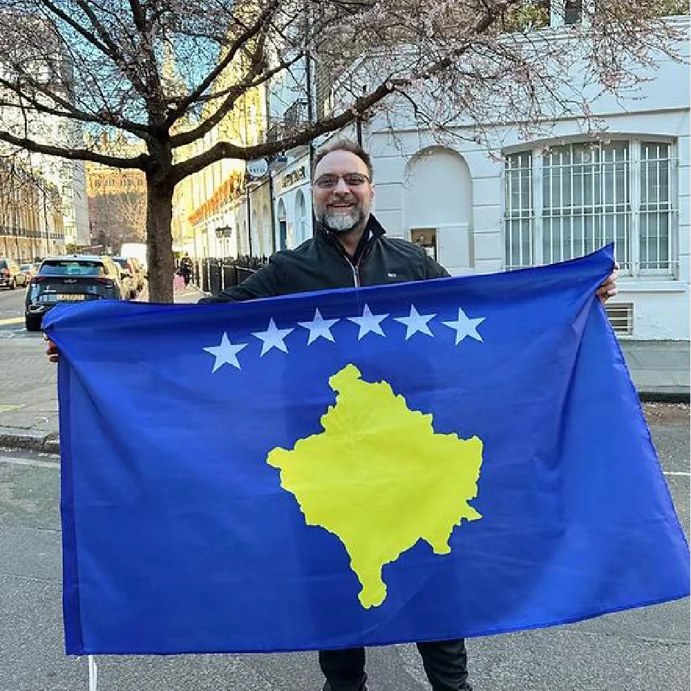 FLAGLINK 90x150 CM Bandera de Kosovo para Decoración