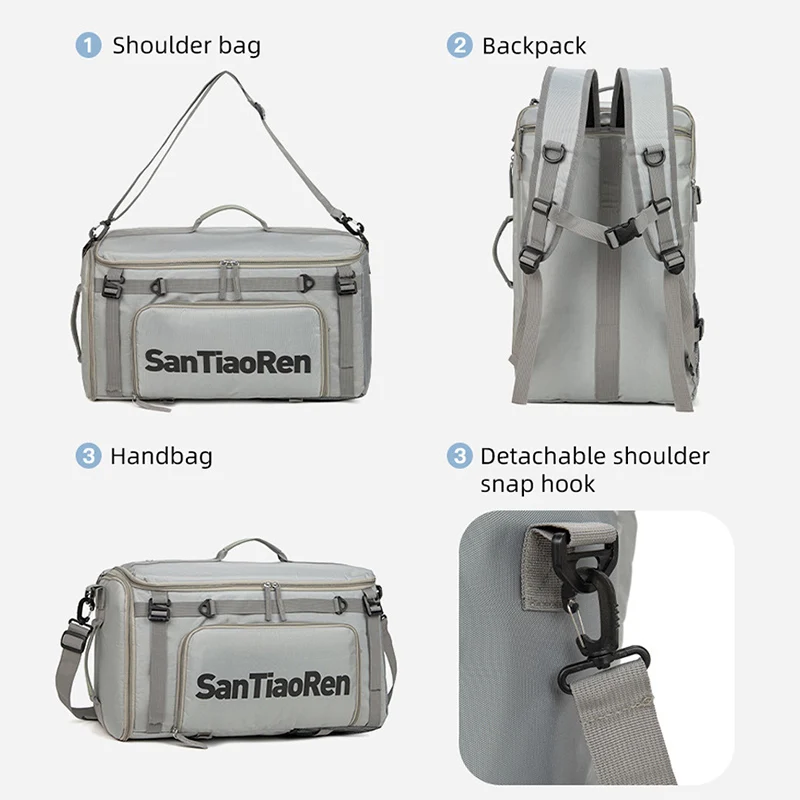 Bolsa de gimnasio, mochila deportiva para Yoga, Fitness, bolsas de lona de viaje húmedas y secas, para acampar al aire libre, senderismo, escalada, equipaje, bolso para ordenador portátil - imagen 5