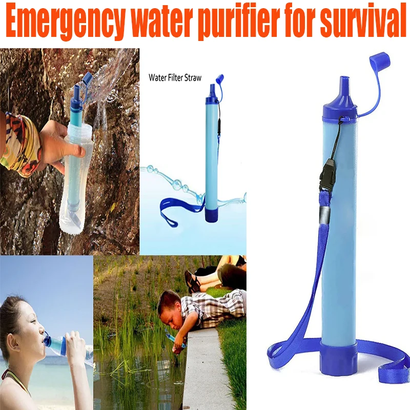 Filtro de agua al aire libre, paja, purificación de Camping, purificador de agua portátil para senderismo, suministros de supervivencia o emergencia - imagen 4