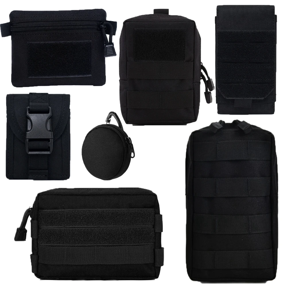 Bolsas tácticas Molle, riñonera para hombre, bolsa para teléfono, accesorios de caza y acampada, riñonera con cinturón, paquete EDC