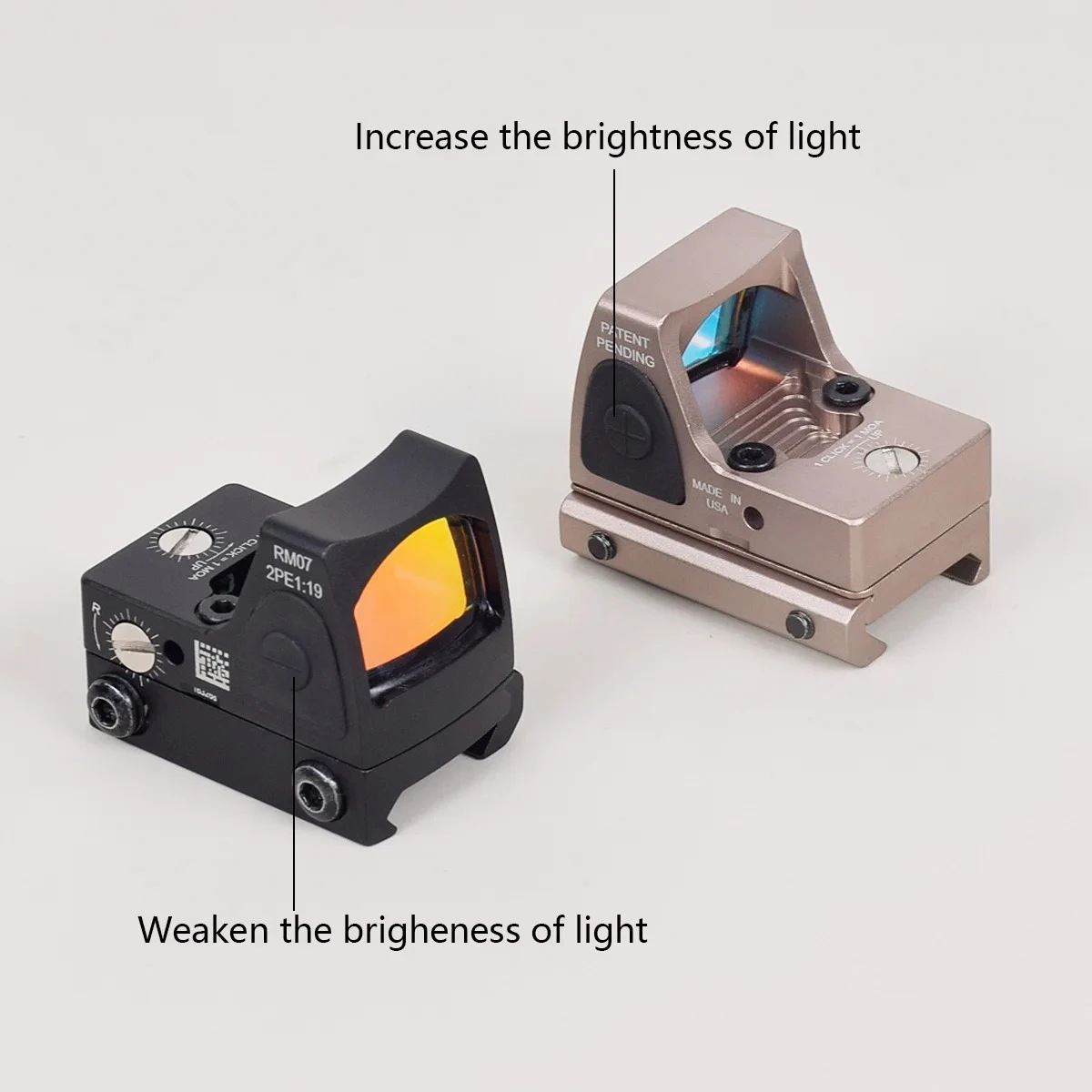 Mira táctica de punto rojo, Metal, nailon, SR RM RM HD RMCC, Mini óptica ajustable, mira telescópica, pistola de mira para Rifle, compatible con Glock 17 19 AR15 M4 - imagen 4