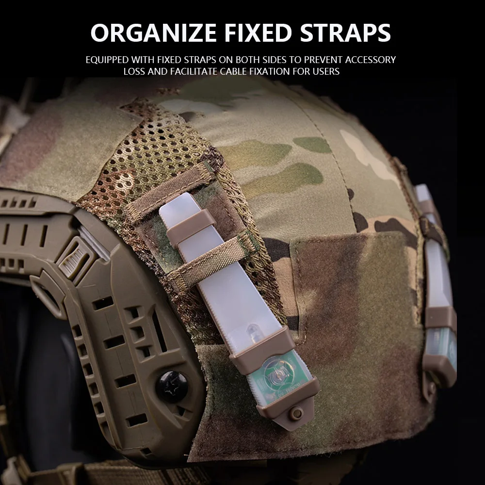 Cubierta de casco táctico Airsoft, camuflaje para MH, PJ, BJ, OPS-Core, Militar, a prueba de explosiones, casco rápido, tamaño M/L, cubierta de malla transpirable - imagen 5