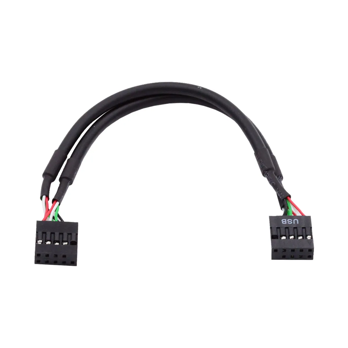 Panel Frontal Dual USB 3,1, adaptador de extensión tipo A USB 2,0, 9 pines, 10 pines, cabezal de placa base, Cable macho - imagen 3