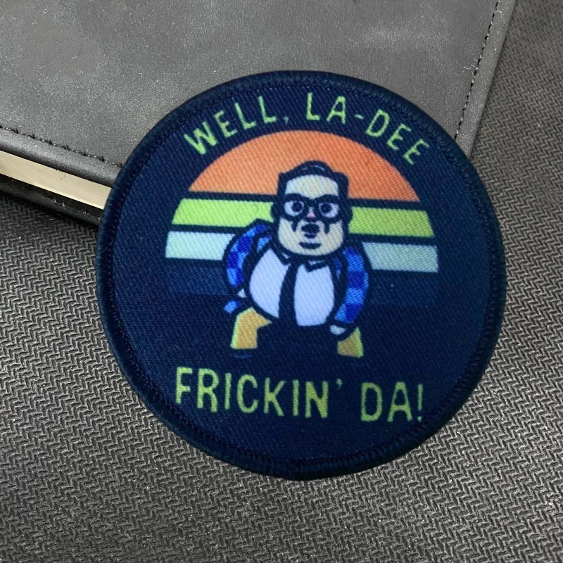 ¡Bien, La-Dee Frickin' Da! Parche de insignia de moral táctica, brazalete con gancho y bucle impreso, mochila militar, accesorios para sombrero, pegatinas - imagen 5