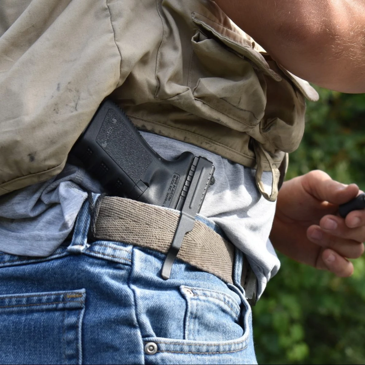 Clip Universal oculto para cinturón de transporte para Glock Slide Holster GLOCK 17 19 22 23 24 25 26 27 28 31 32 33 34 35 36 Clip para pistola - imagen 4