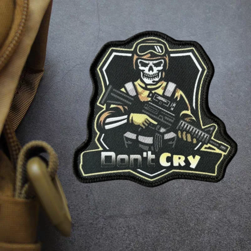 Parche estampado de soldado de calavera, insignia de moral táctica, gancho y bucle, pegatina para mochila militar, apliques de decoración, parches para ropa - imagen 4