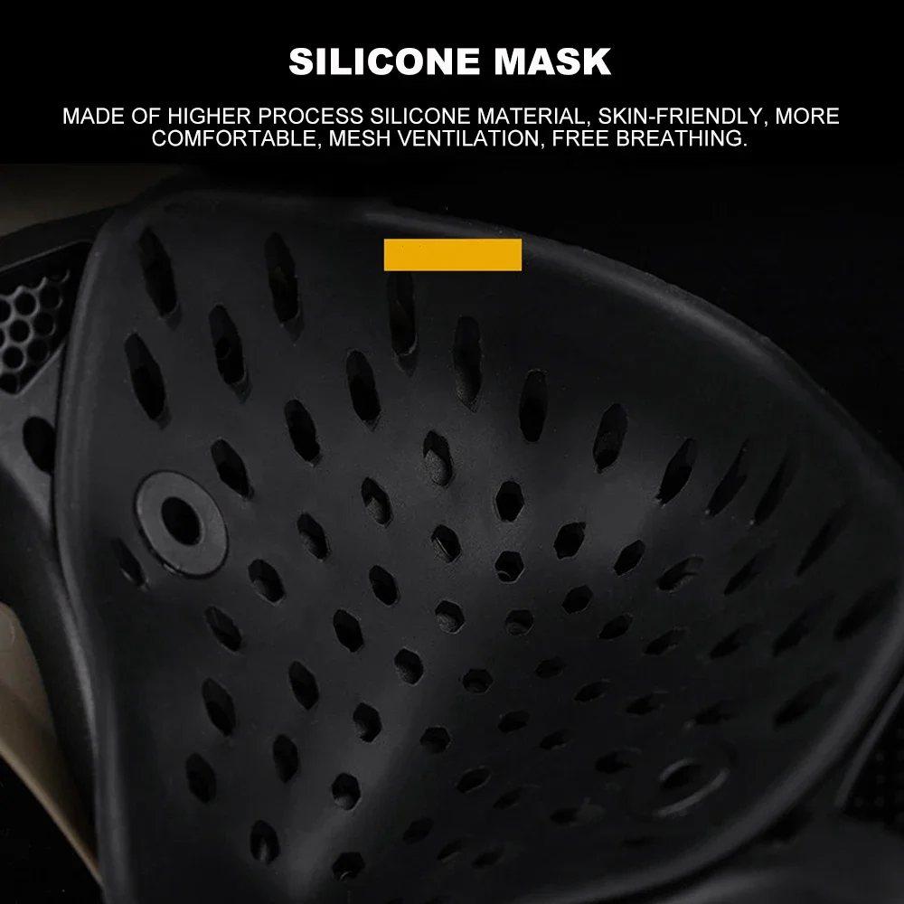 Máscara táctica de media cara para Paintball Airsoft, máscara protectora de escorpión, diseño interior de silicona, máscaras transpirables para Cosplay y Halloween - imagen 4