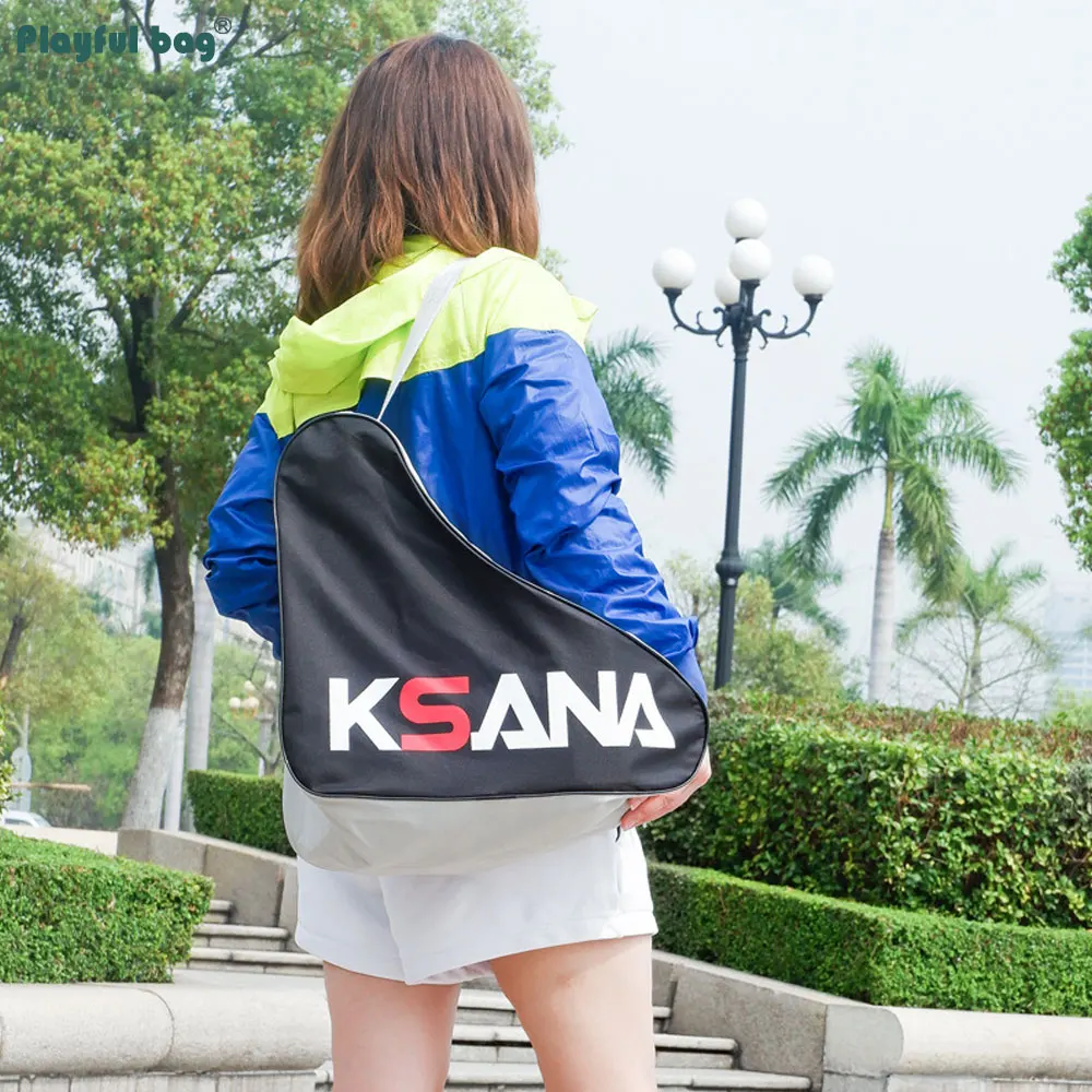 Bolsa de almacenamiento para patines en forma de triángulo, bolsas protectoras impermeables para zapatos y patines, bolsa deportiva para patinaje AMB280 - imagen 3