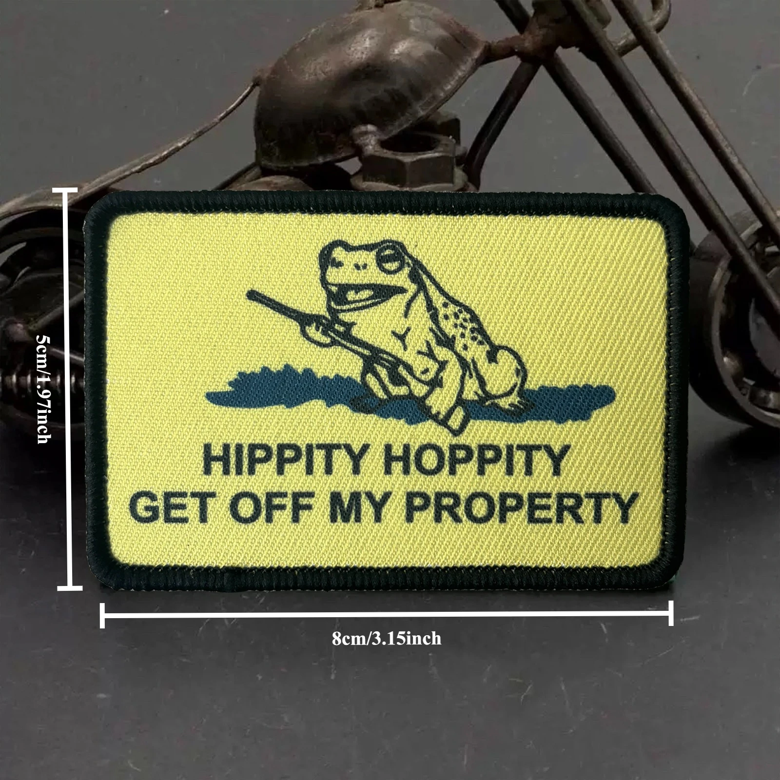 Deje mi territorio rápidamente parches tácticos gancho y bucle Meme parche de bandera insignia de moral del ejército militar pegatinas para mochila - imagen 3